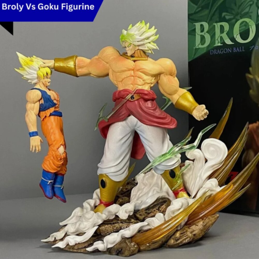 26cm Dragon Ball Z Broly vs Goku Super Saiyan Figure - Anime PVC Statue Toy